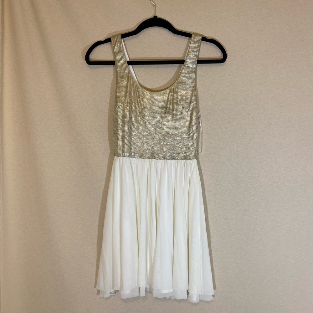 Australian Forever New Metallic Flirty Mini Dress